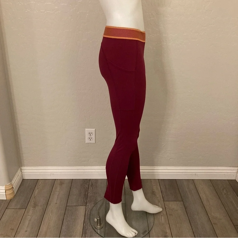 Free People Movement Maroon Side Pocket Leggings Medium - Picture 7 of 11